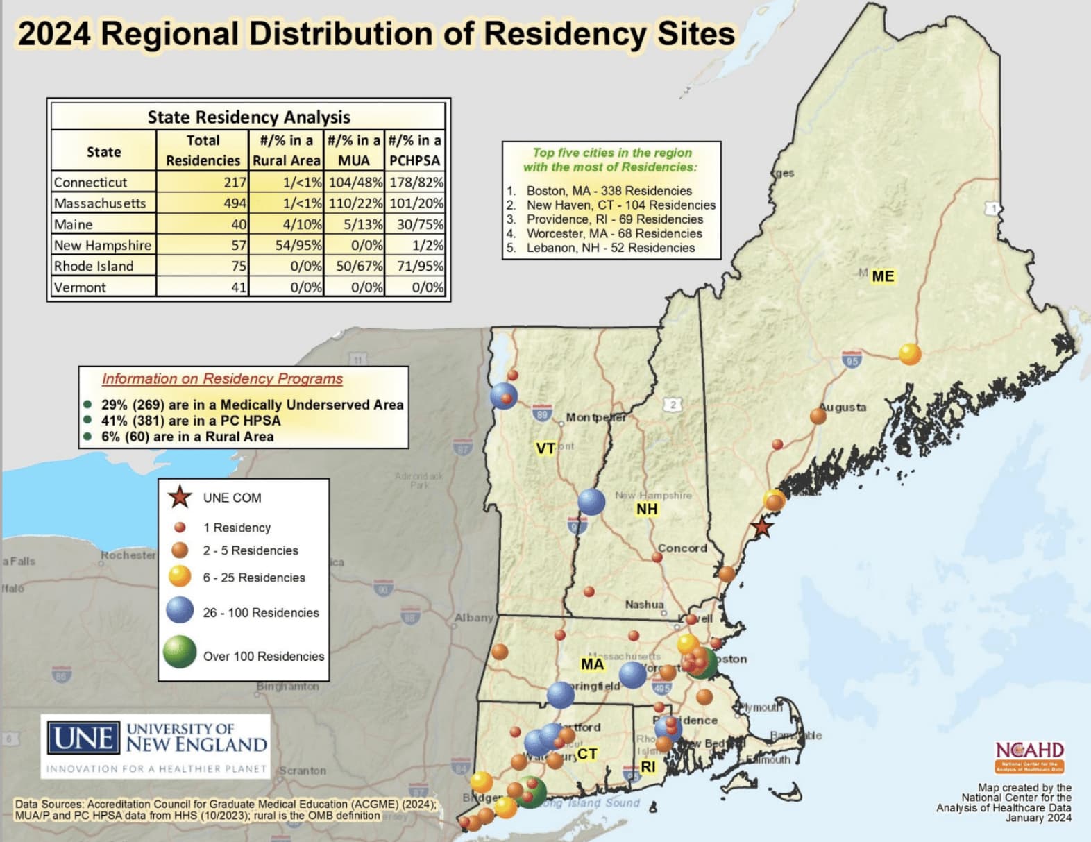 2024 Regional Distribution of Residency Sites